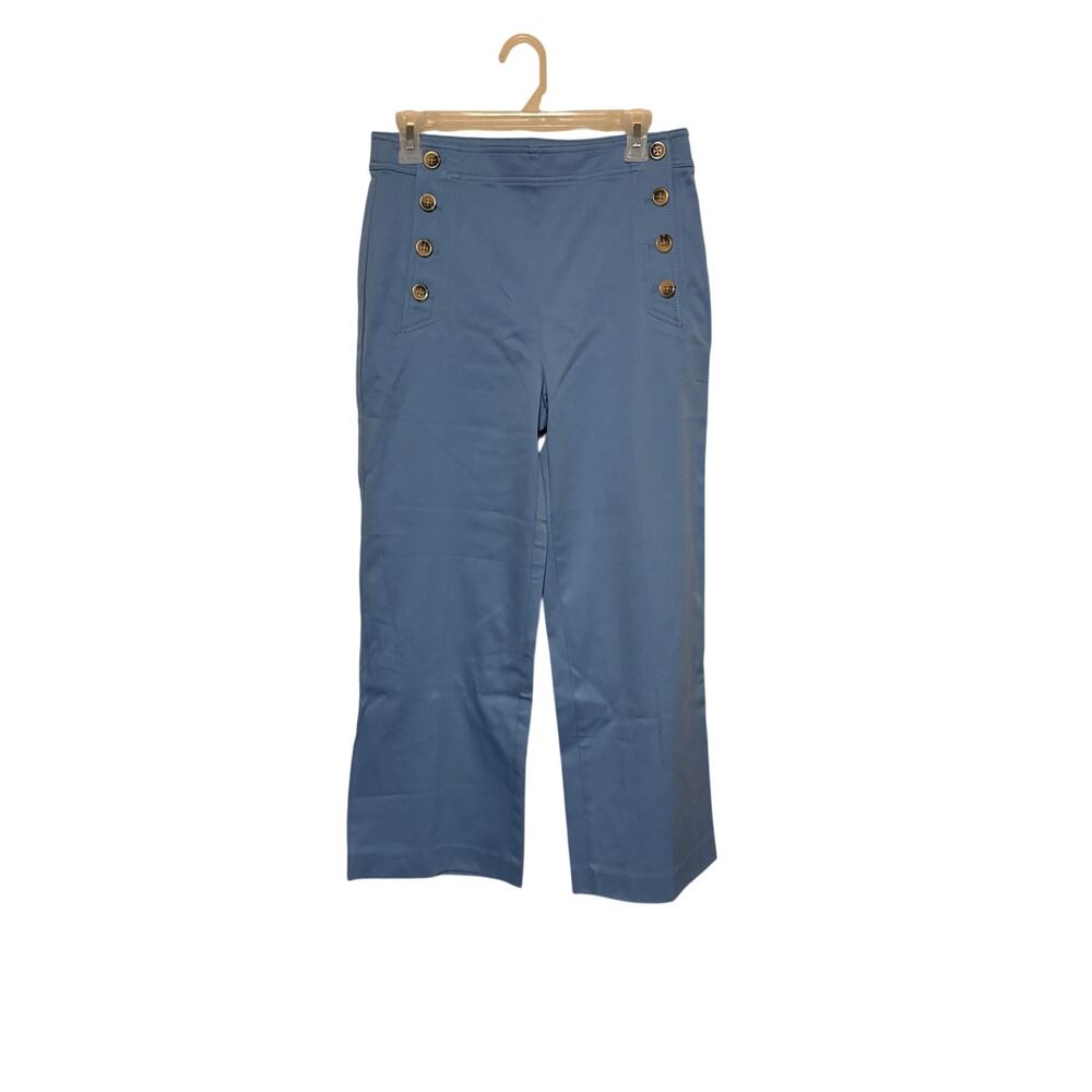 Ann Taylor NWT Blue Sailor Mariner Pants High Rise Button Front Size 4